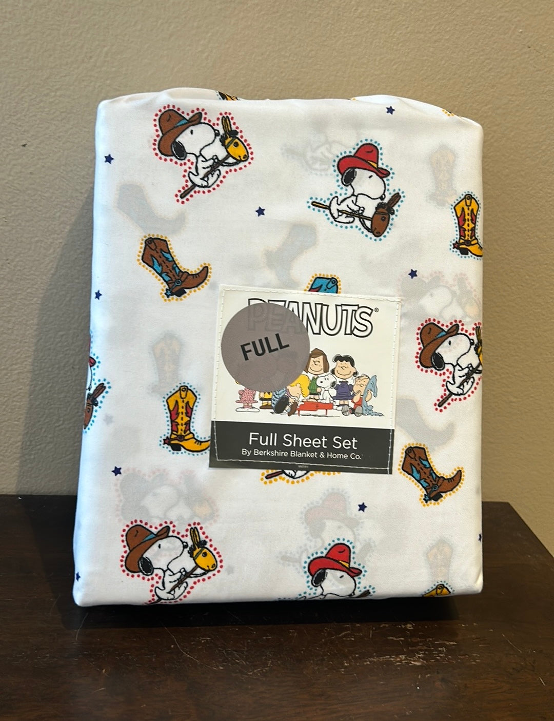 Berkshire Peanuts Snoopy Cowboy Western Rodeo Twin Bed Sheet Set New