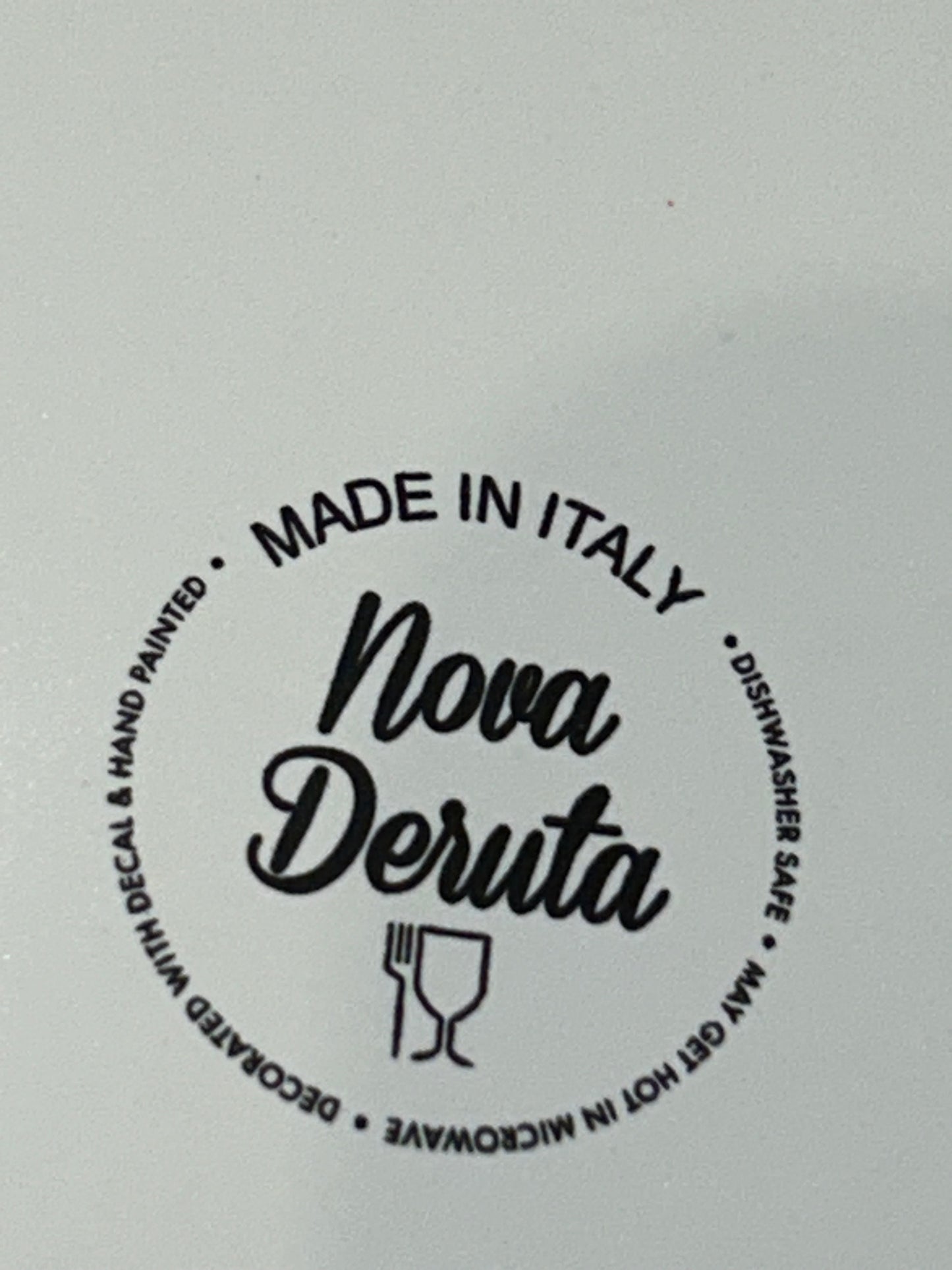 Nova Deruta Christmas Platter Oval New Reindeer Evergreen Trees Made In Italy