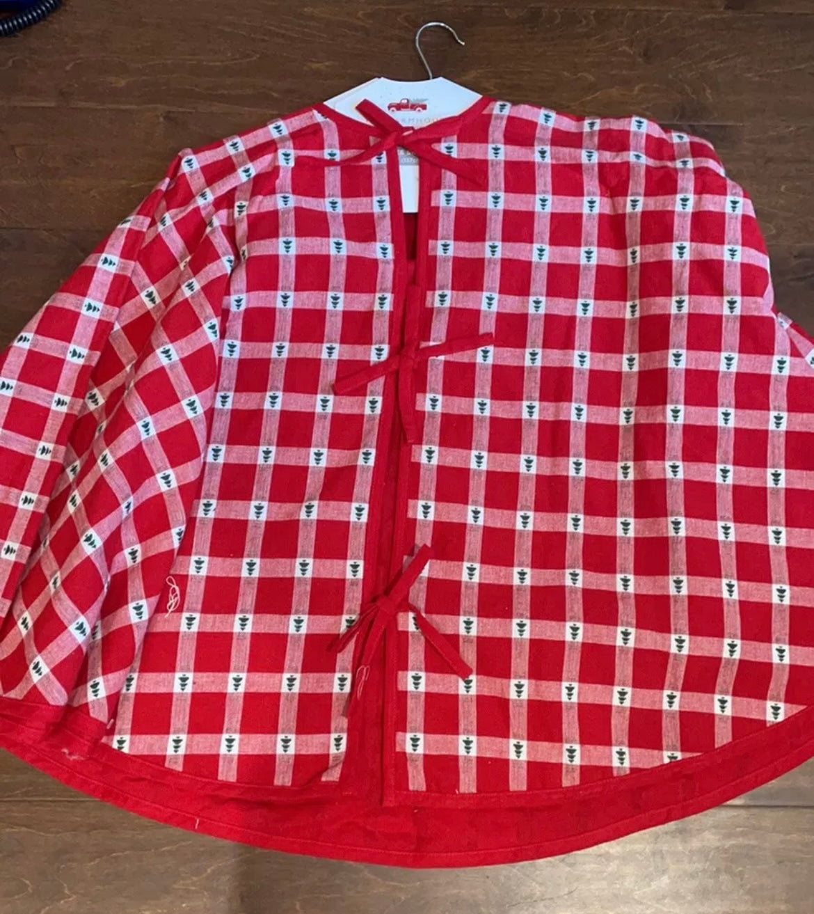 The Farmhouse Rachel Ashwell Tree Skirt 54” Diam plaid Christmas Trees Cotton