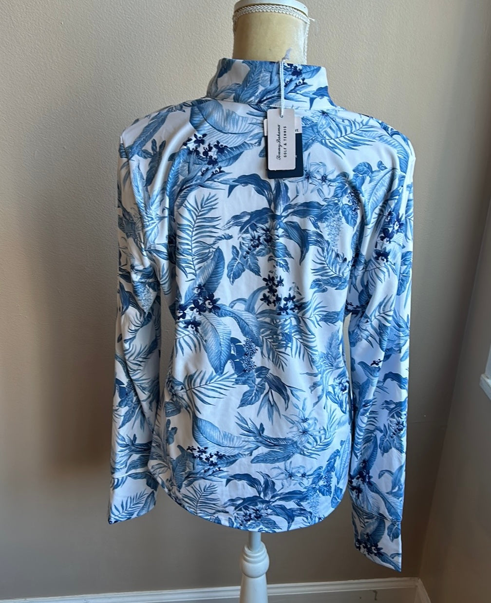Tommy Bahama Women's Full Zip UPF 50 Golf Beach Shirt Tropical Multi NWT XL