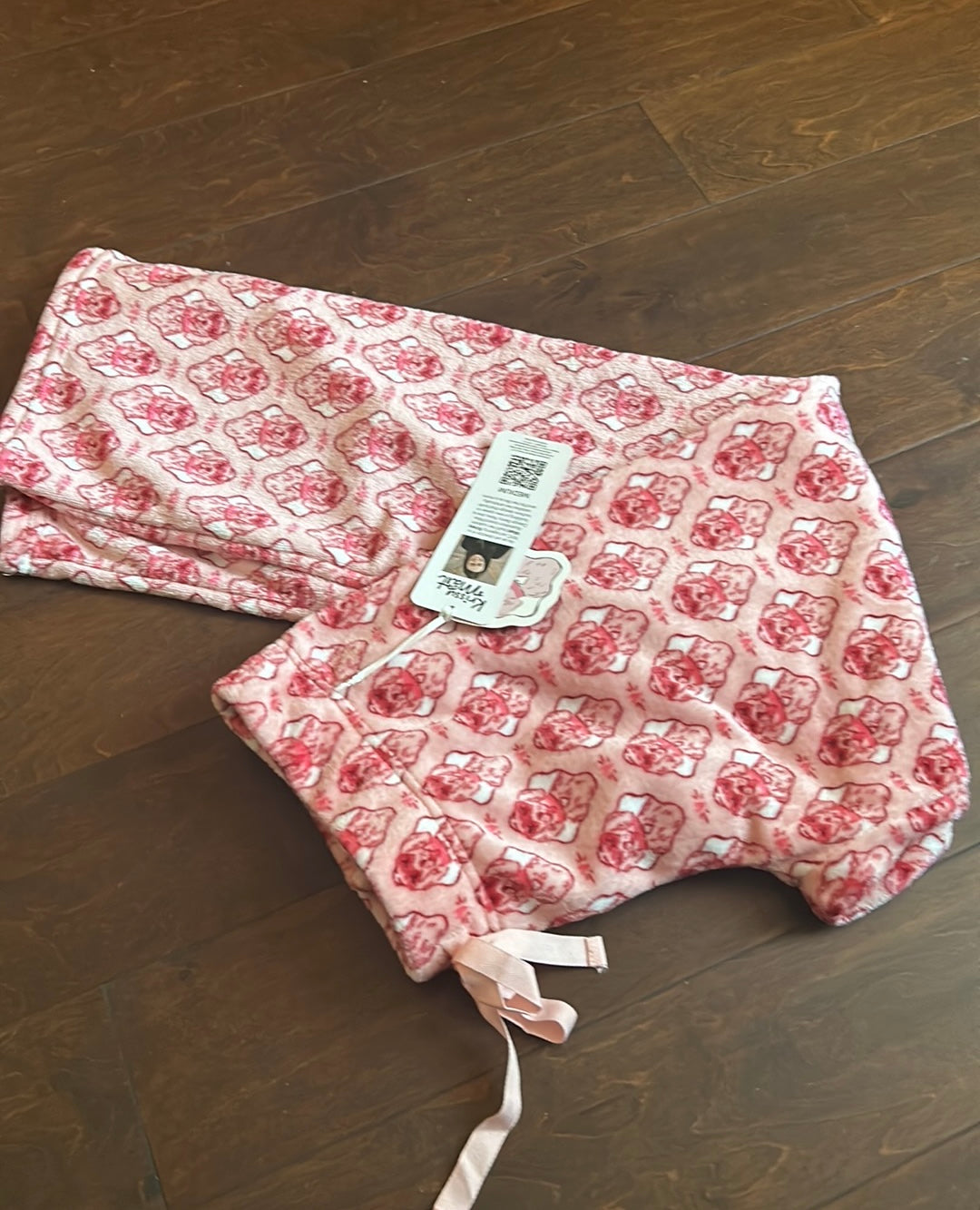Krissy Mast Womens Pajama Pants Plush DogsHearts Valentines Love