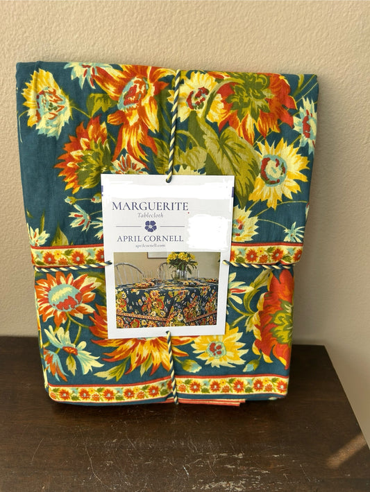 April Cornell Cotton Tablecloth Marguerite Floral New