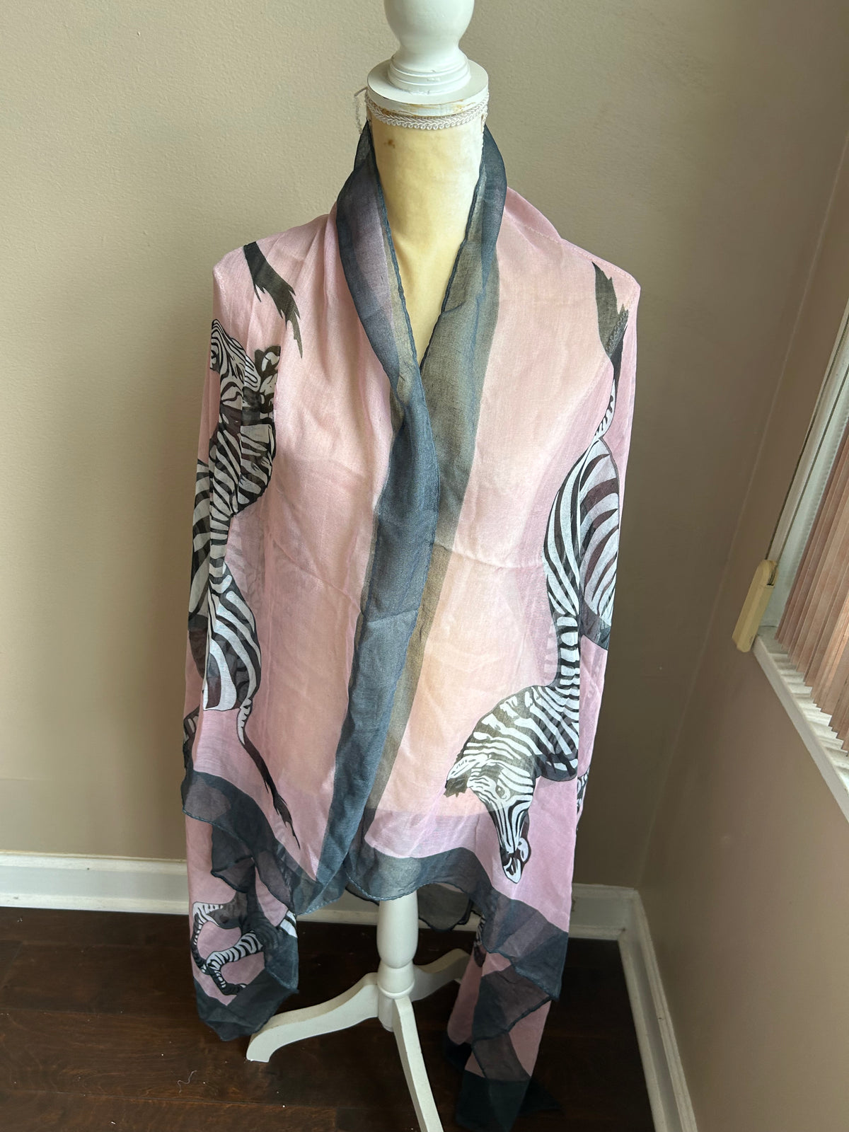 New Womens Animal Zebra Print Scarf Shawl  5002-3102