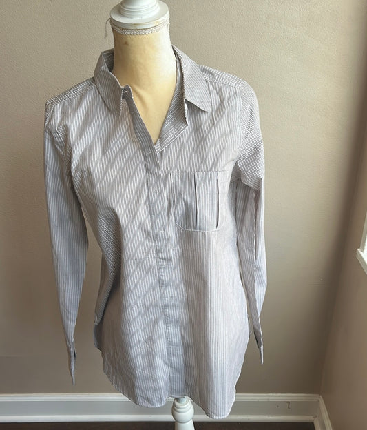 Urban Cotton Company Women’s  Dress Shirt Career New Sz M Striped ST2225