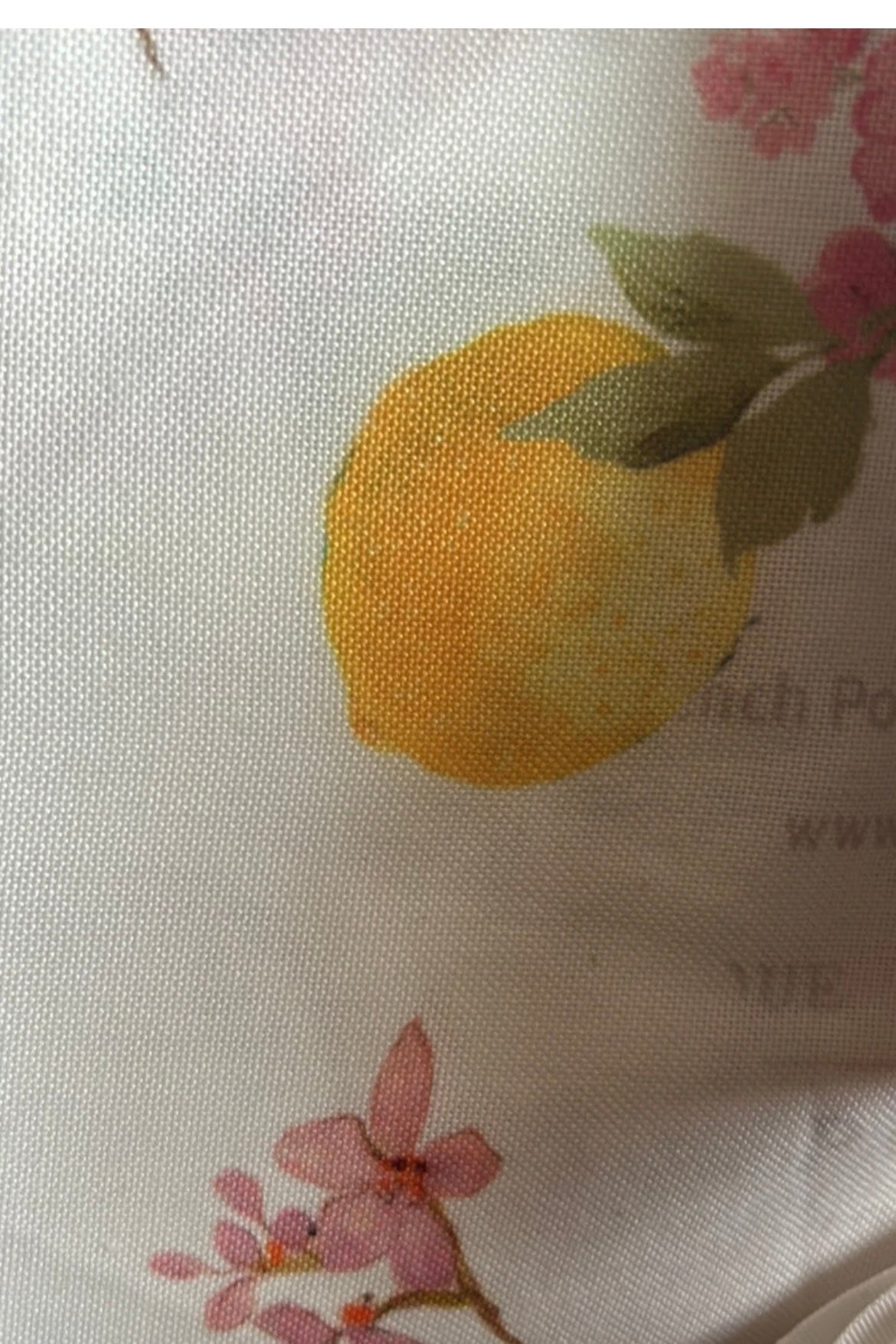 House & Garden Spring Tablecloth 60”x 84” Floral Lemons Print Script