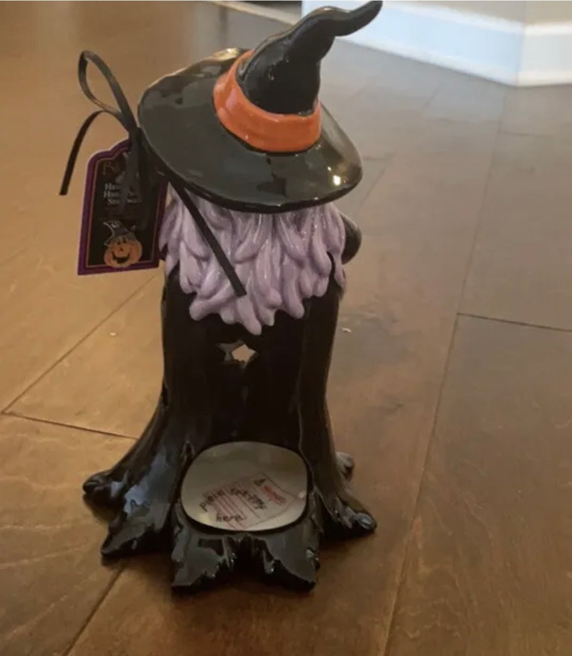 Blue Sky Halloween Witch Tea Light Candle Holder New