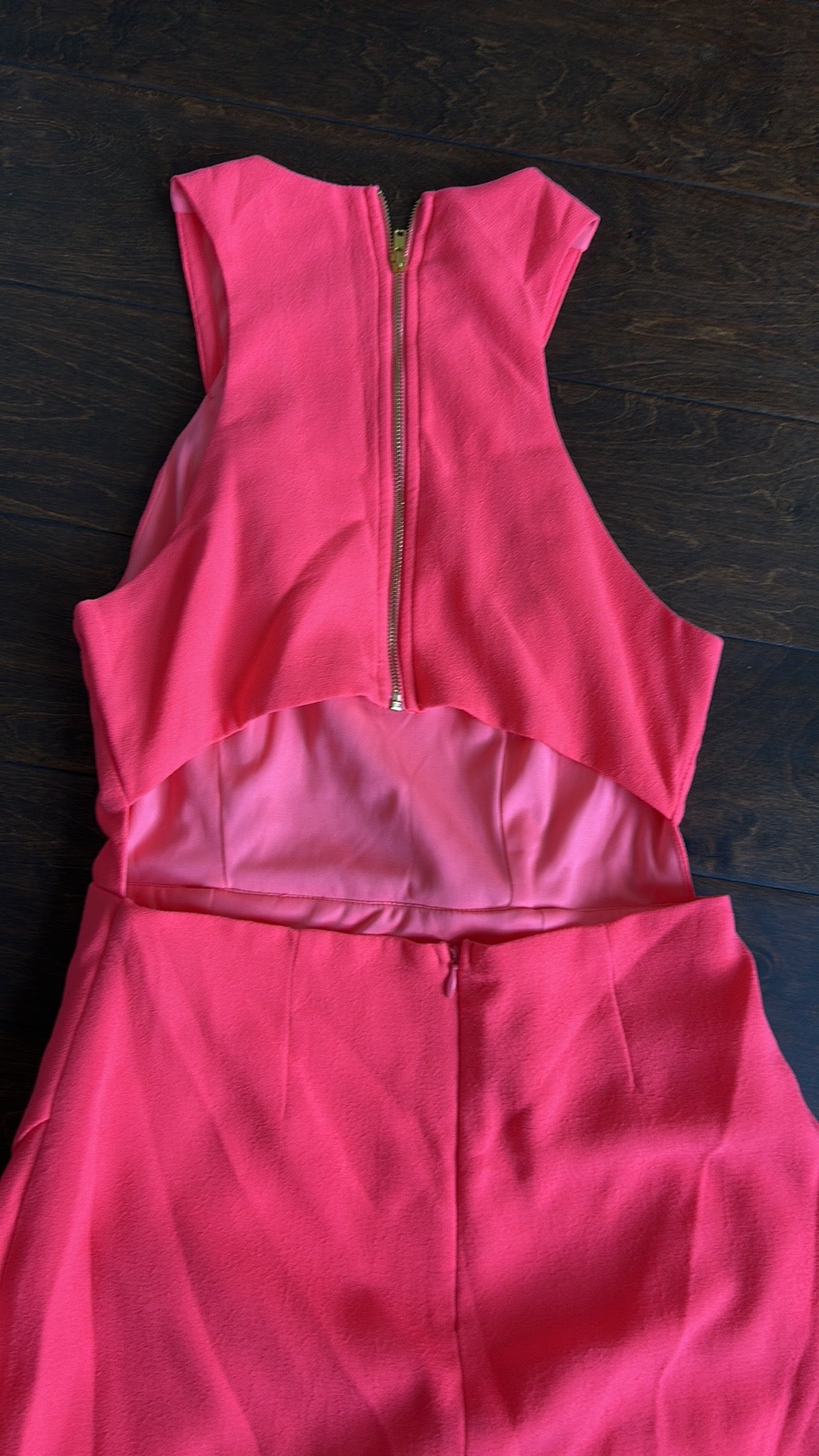 Do & Be Women’s Dress New Sz S Neon Orange Sleeveless Sexy Back  ST2825