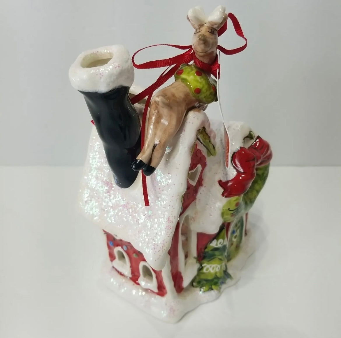 Blue Sky Clayworks Tea Light Heather Goldminc Holiday Reindeer Candle House New