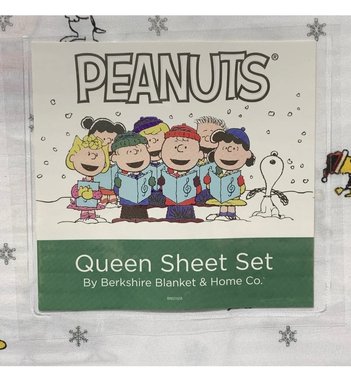 NEW PEANUTS SNOOPY CHRISTMAS 4 PC. QUEEN SHEET SET W/ TWO STANDARD PILLOWCASES