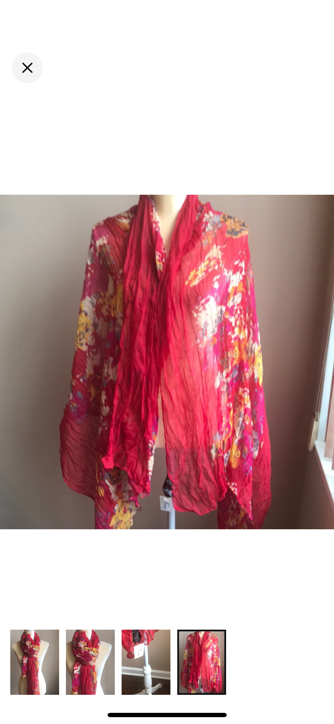 Forever 21 New Crinkle floral print scarf Womens 5000-3102