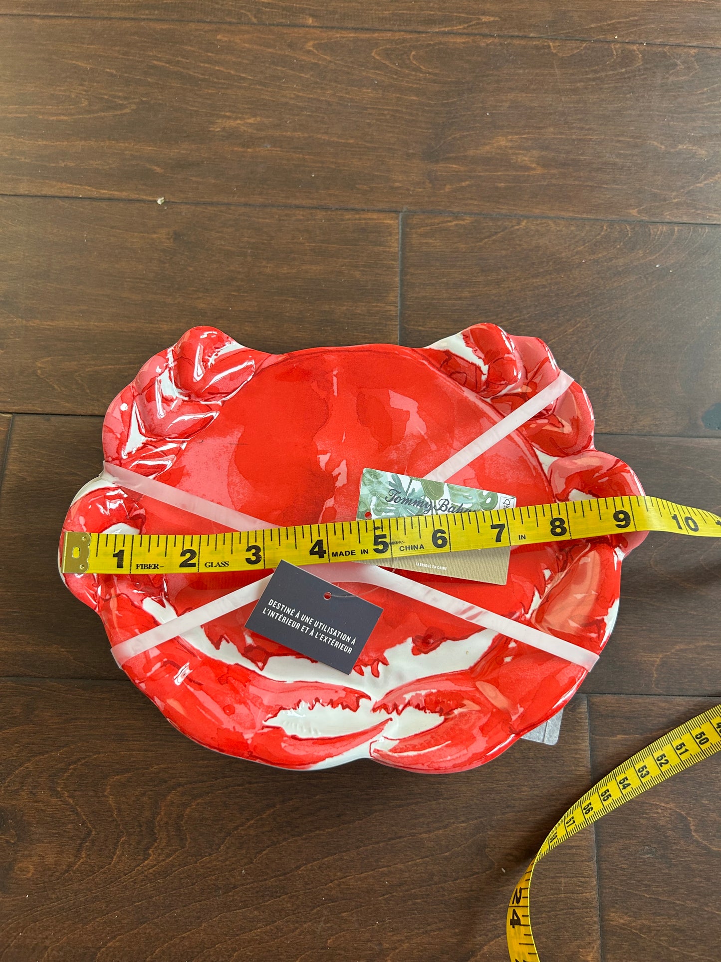 Tommy Bahama Appetizer Plates Set Of 4 Red Melamine Nautical