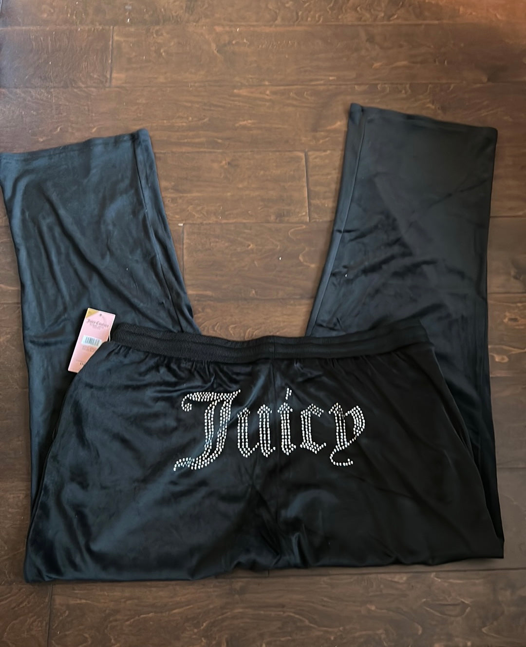 Juicy Couture Womens Velour Pants With Logo In Back Black New Y2K