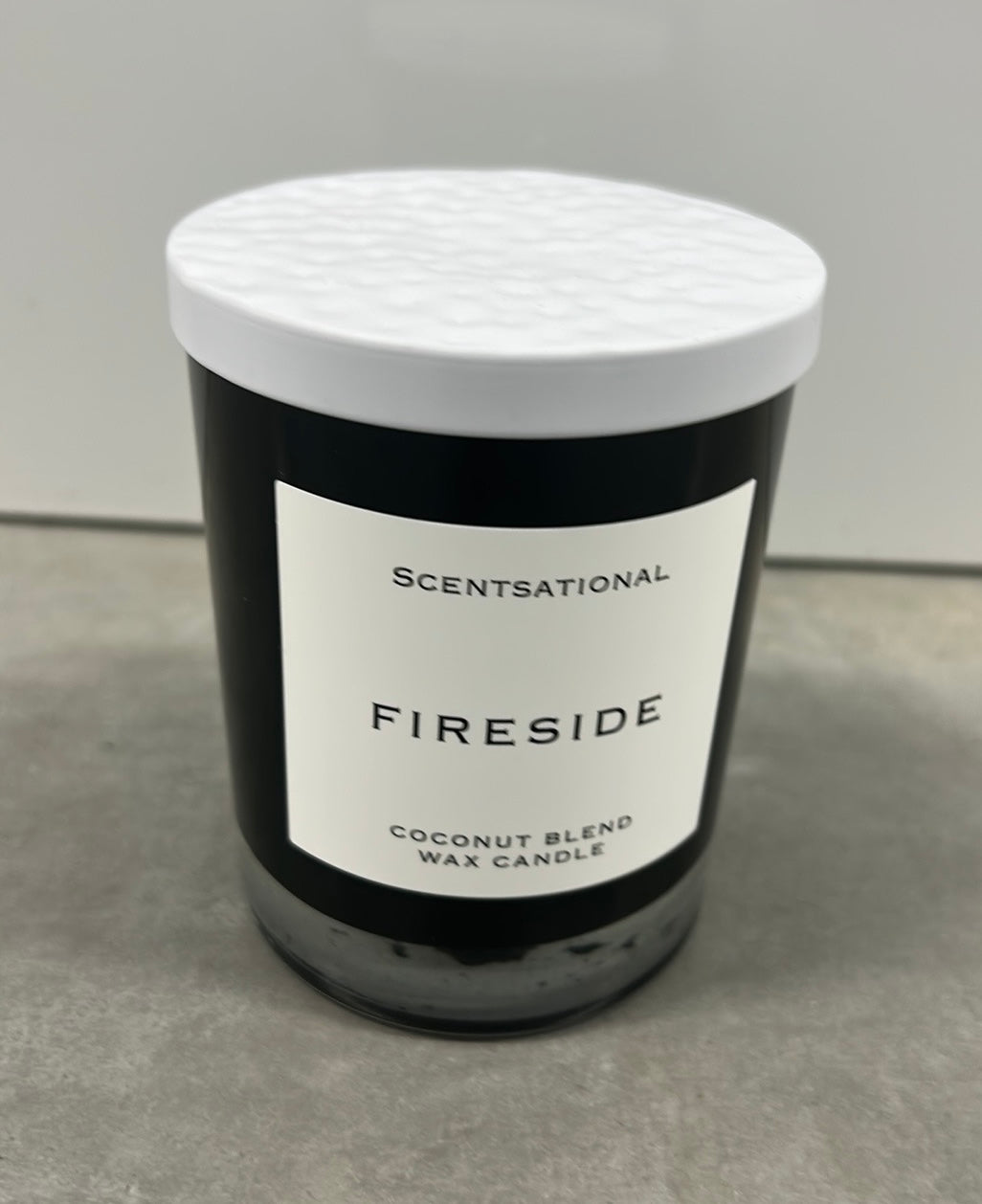 Scentsational Fireside Candle Large Glass Jar 11 Oz  Coconut Wax Blend