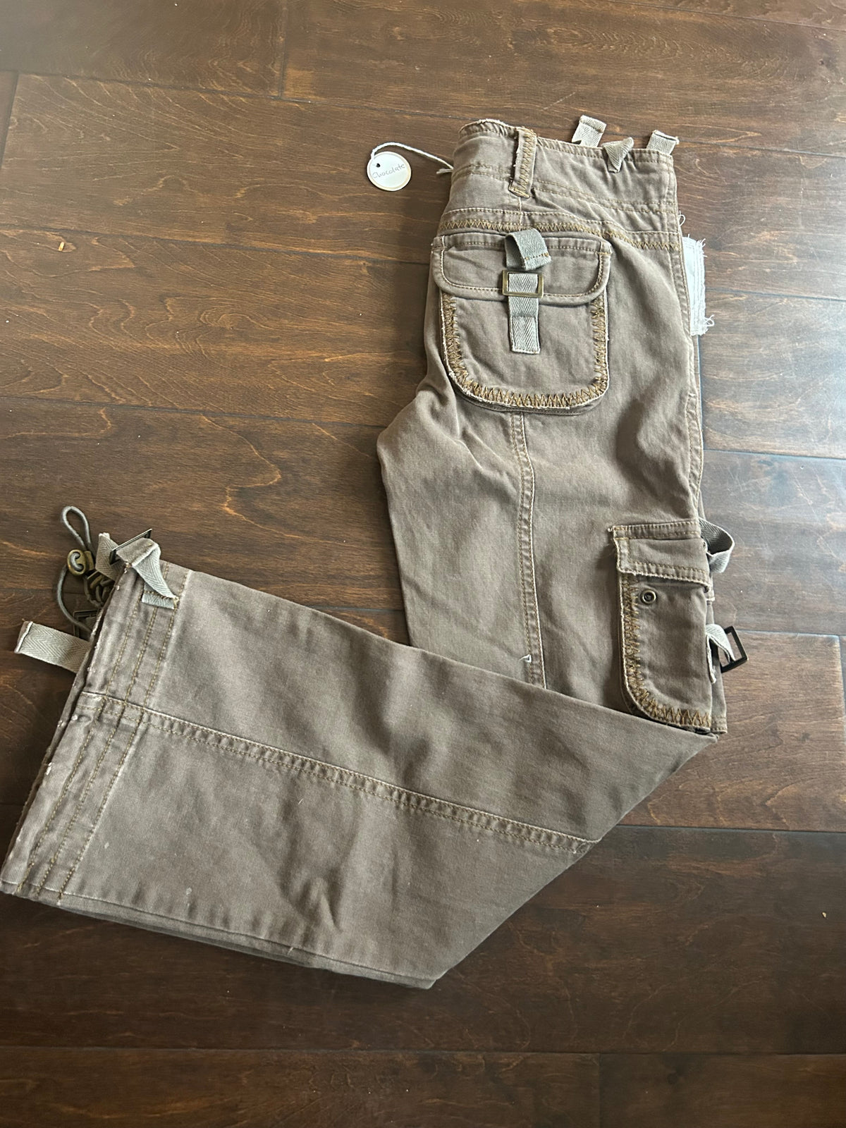 Nori New Kids Girls Sz 10 Cargo Jeans Brown Gscase