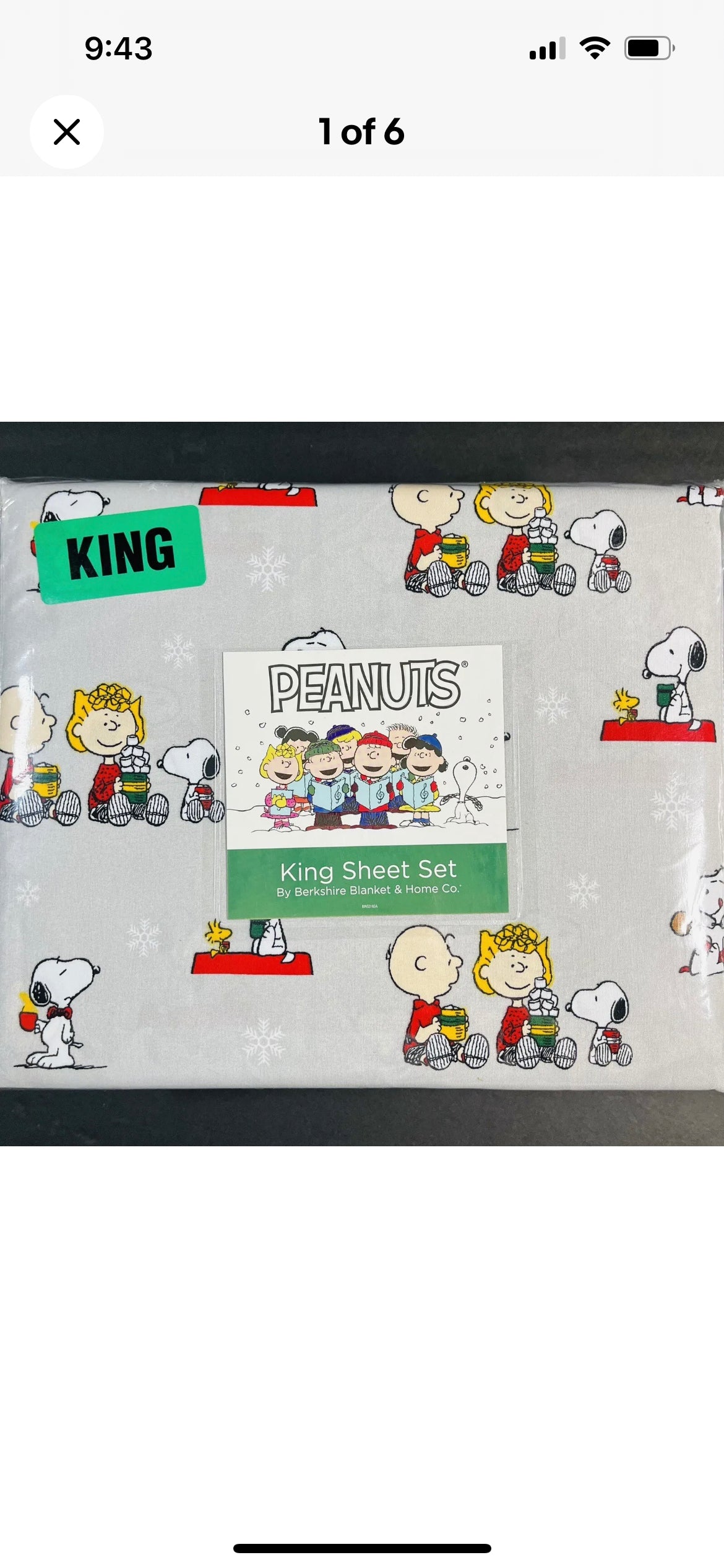 PEANUTS Christmas Twin SHEETS SET Snoopy Woodstock Charlie Brown Hot Chocolate