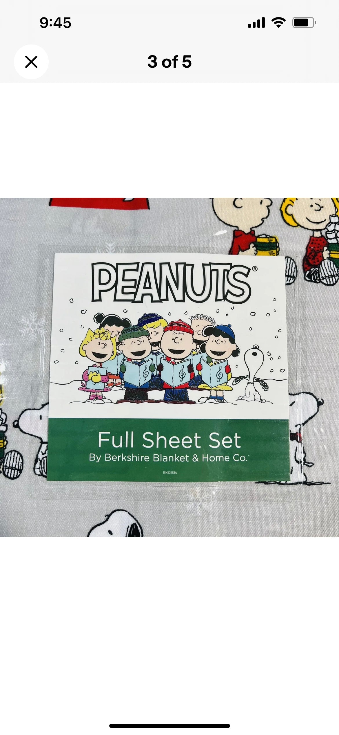 PEANUTS Christmas Twin SHEETS SET Snoopy Woodstock Charlie Brown Hot Chocolate