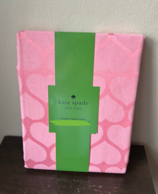 Kate Spade Tablecloth Valentines Day Hearts Pink New Cotton Blend