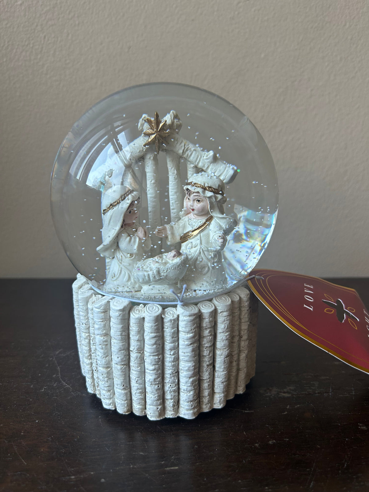 Love & Light Nativity Snowglobe New Baby Jesus Christmas Mother Mary Musical