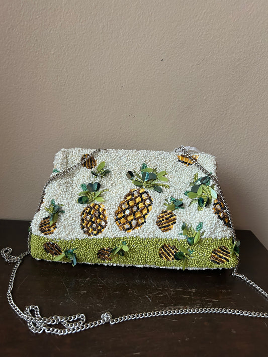 New Beaded Pineapple Tropical Bag Crossbody Shoulder Viral