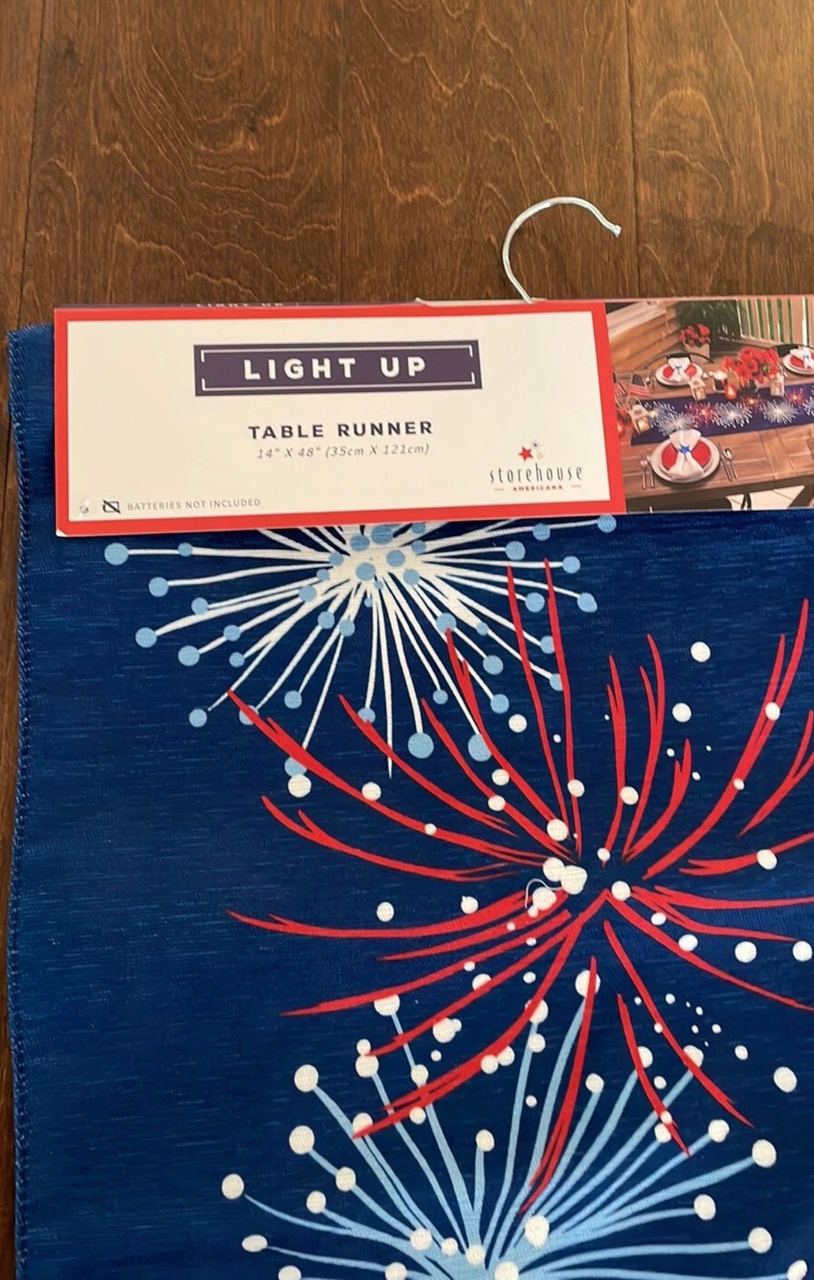 Storehouse Americana Red White Blue Table Runner Farmhouse July 4th 14”x48”