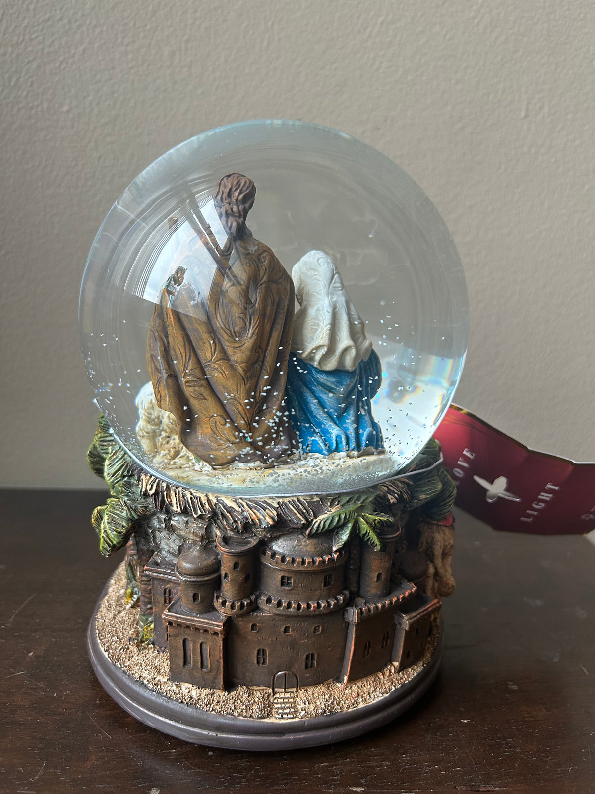 Love & Light Nativity Snowglobe New Baby Jesus Christmas  Shepherds Musical