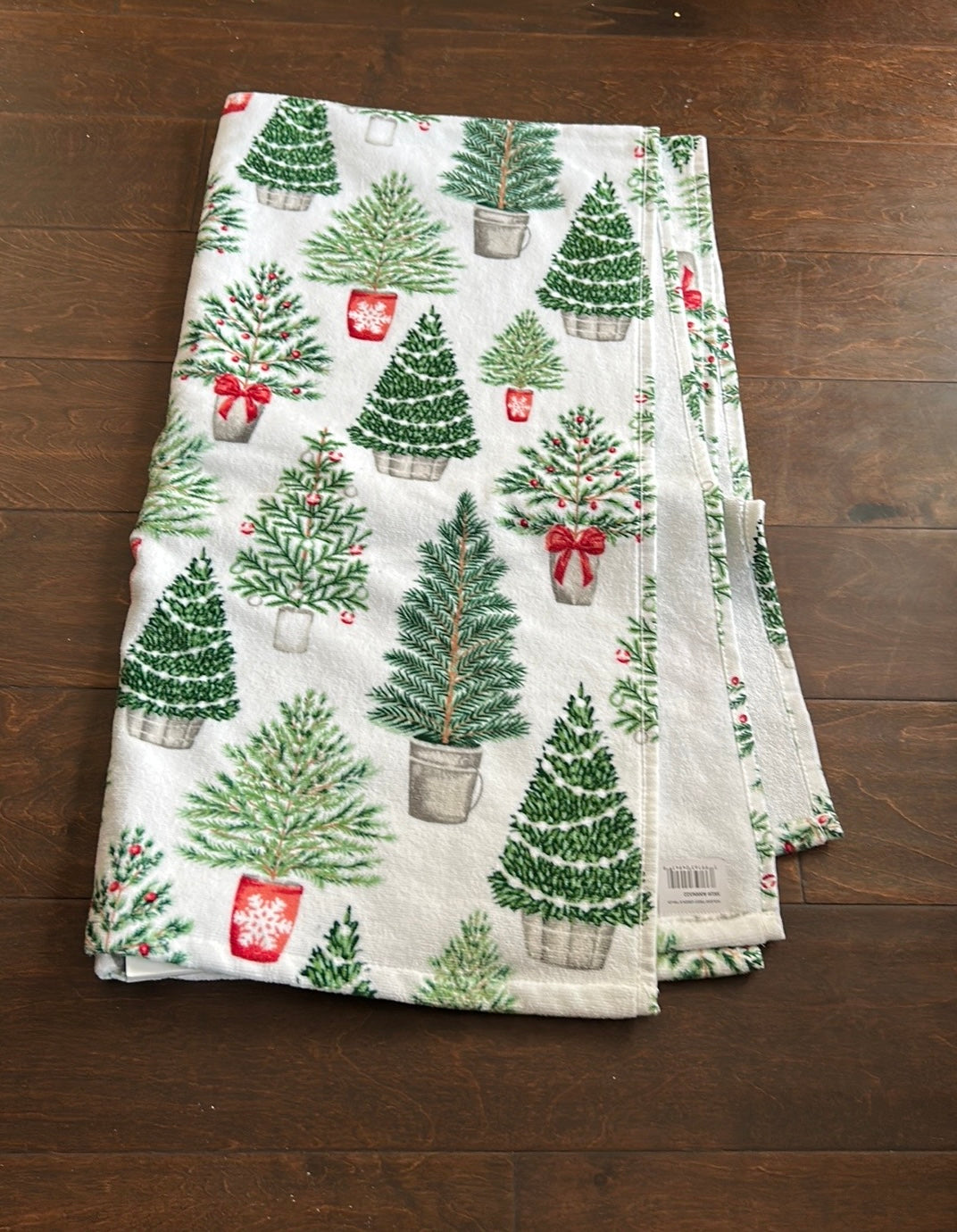 Laura Ashley Home Christmas Trees Bath Towel Single NEW 29”x54” Cotton