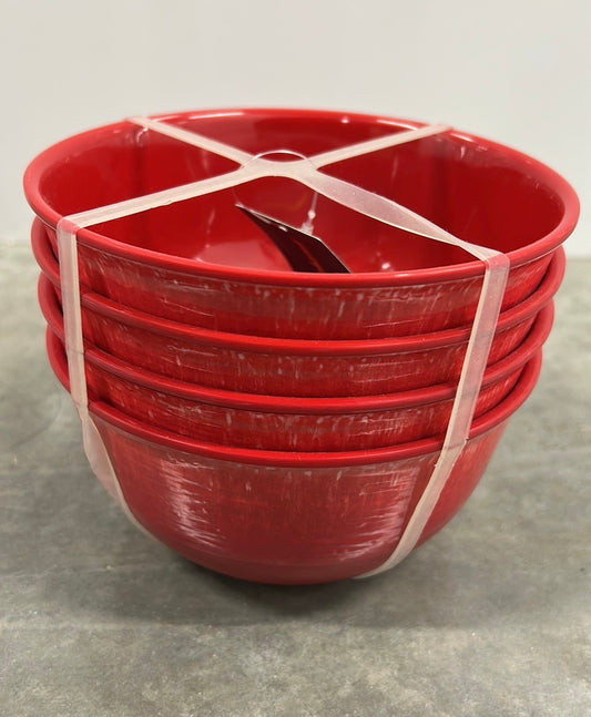 Tommy Bahama Set Of 4 Red Speckle Melamine Bowls New Christmas