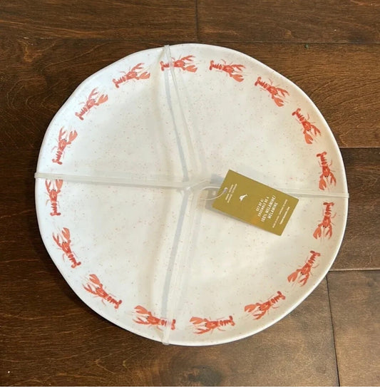 Tommy Bahama set of 4 Dinner Plates New Lobster Melamine Nautical
