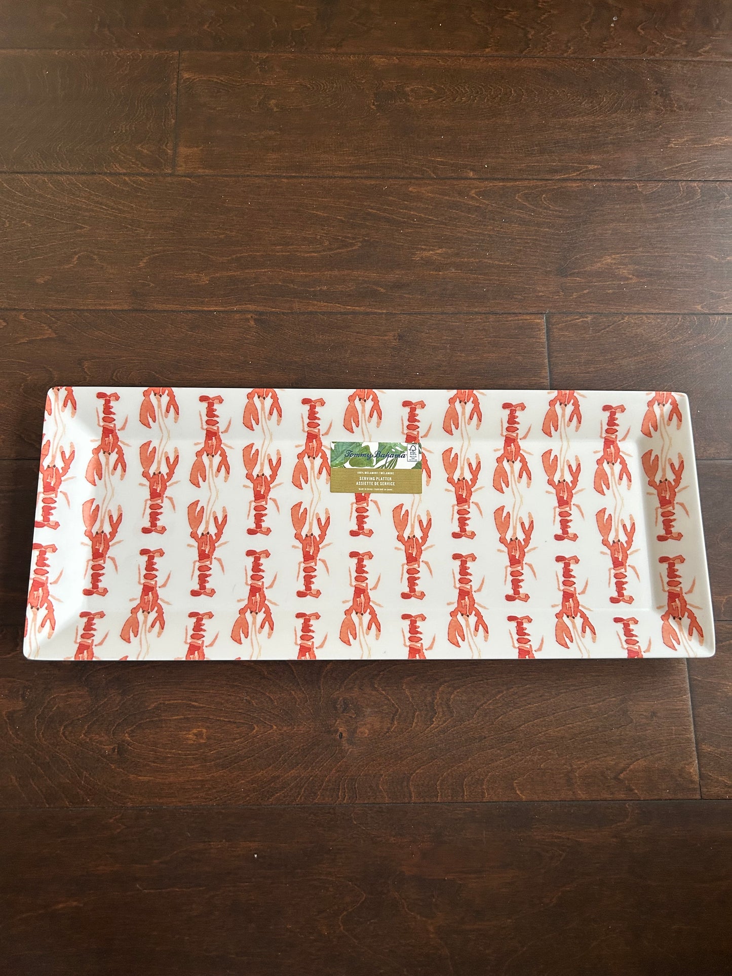 Set Of 2 Tommy Bahama Lobster Melamine Platter New 19”x7.5”