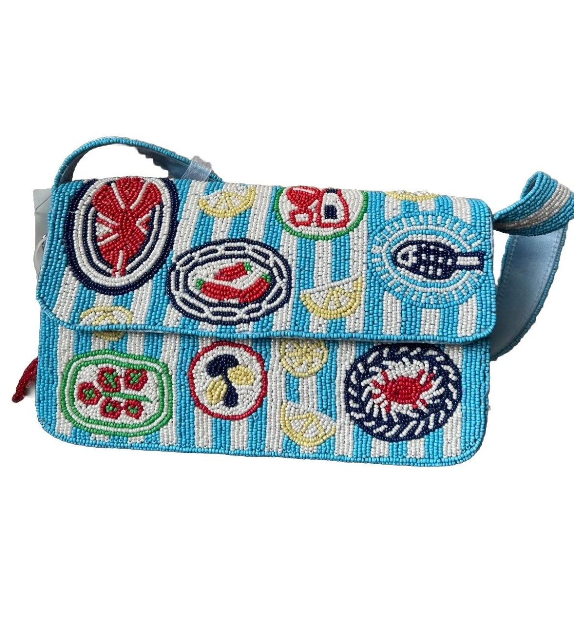 New Beaded Lobster Seafood Shoulder Bag Viral Handcrafted In India Bag Charm