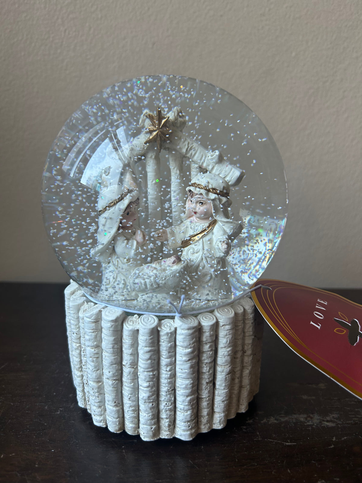 Love & Light Nativity Snowglobe New Baby Jesus Christmas Mother Mary Musical
