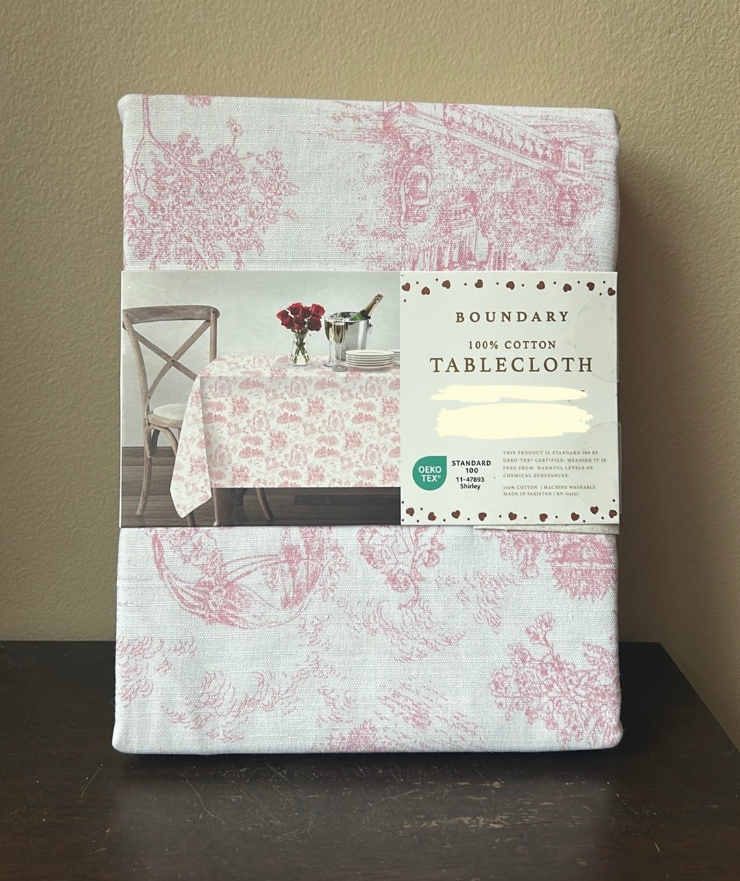 New Valentines Day Tablecloth Floral Cupid Butterflies Etoile Pink