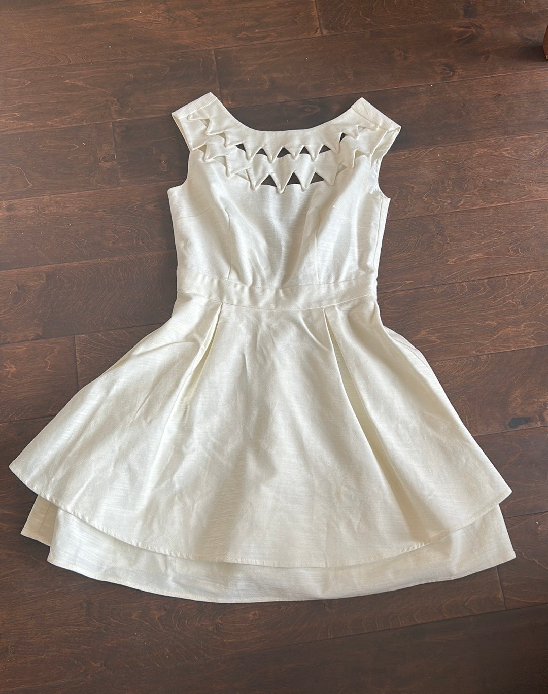 Forever 21 Womens Dress Sz XS New Off White Low Back Cutouts ST2125