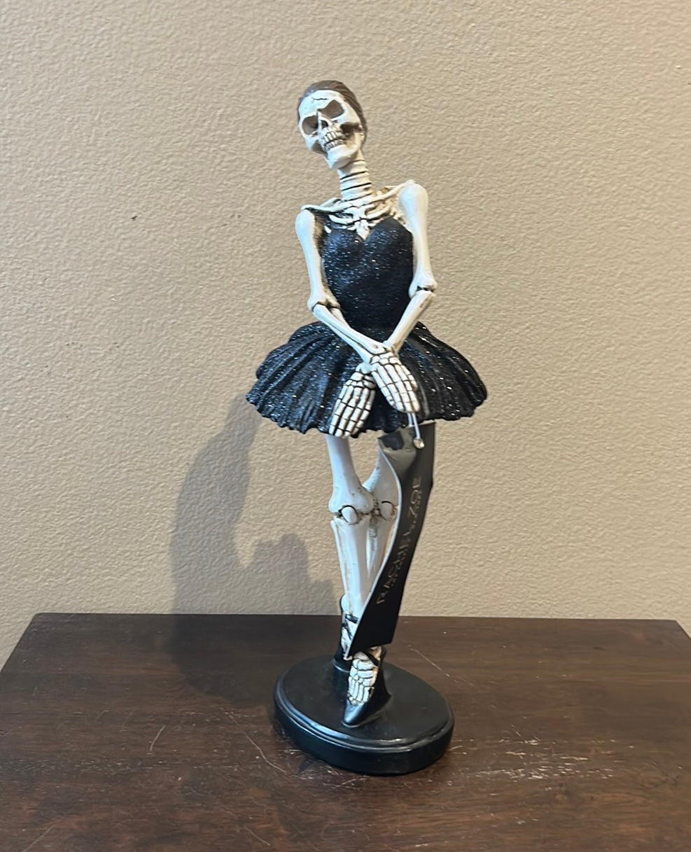 Rachel Zoe Halloween Ballerina Skeleton Figurine Statue Tabletop Decor NEW