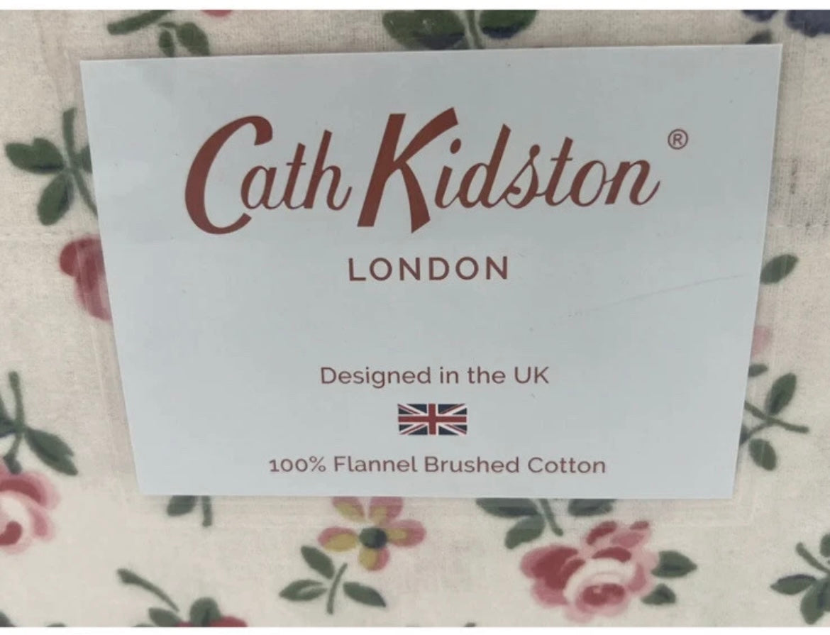 4 PC CATH KIDSTON Floral SHEET SET LINEN SPRING ” FLANNEL BRUSHED COTTON KING