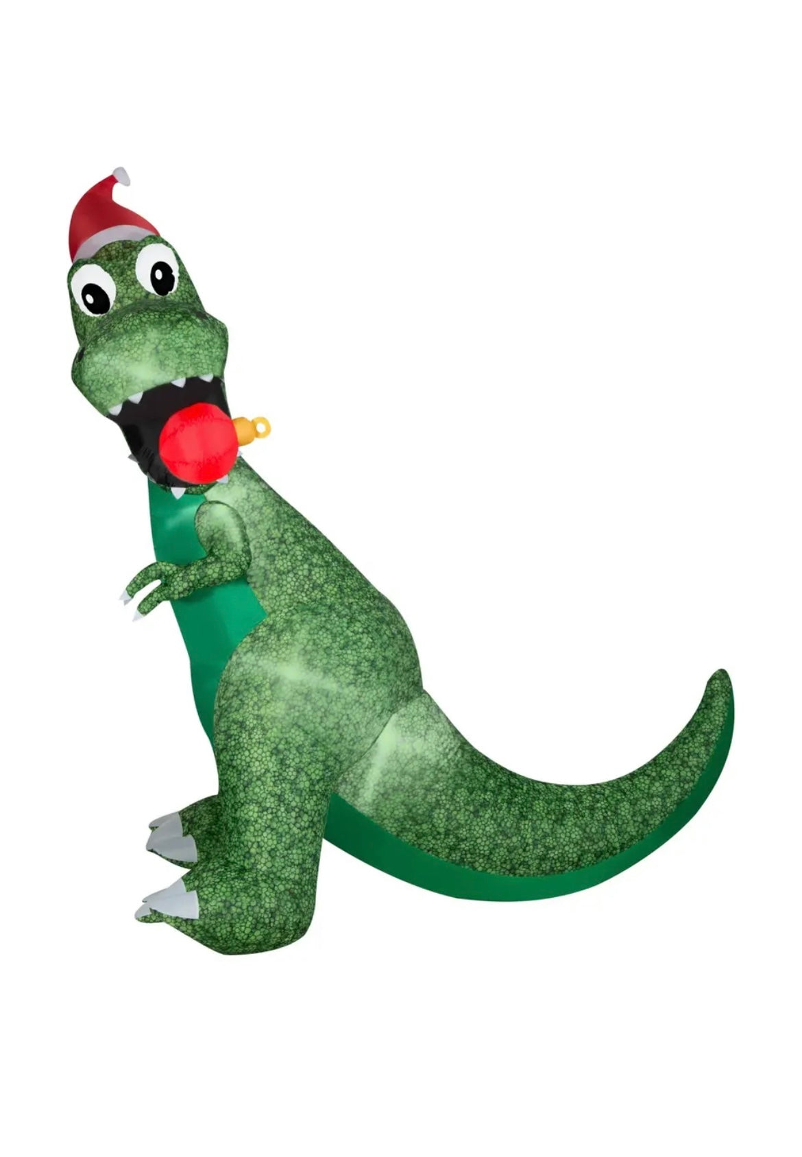 Holiday Time Inflatable T Rex with Christmas Ornament  8.5 Ft Tall