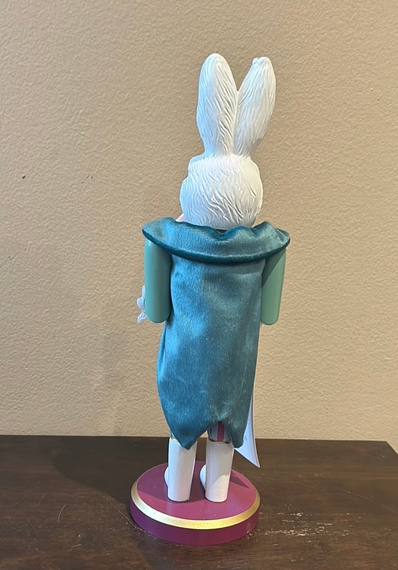 Martha Stewart Easter Bunny Nutcracker New Holding A Flower 14” Tall