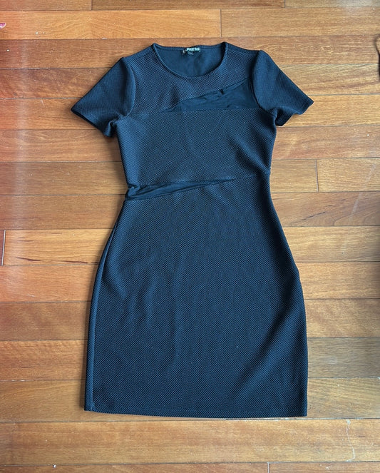 Express Women’s Black Dress Sz Mesh Inserts Sz 0 ST2925