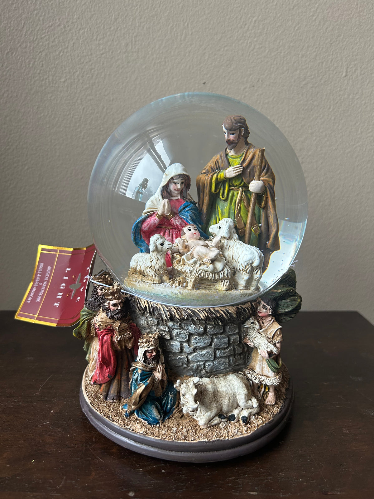 Love & Light Nativity Snowglobe New Baby Jesus Christmas  Shepherds Musical