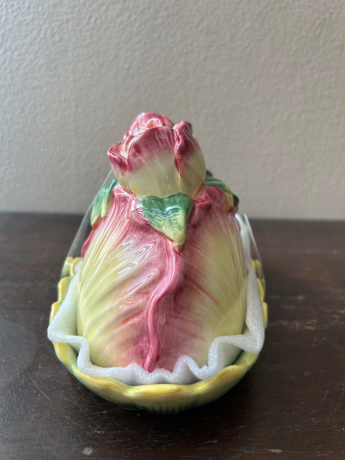 Corner Ruby Garden Collection Pink Flower Butter Dish – Botanical Ceramic