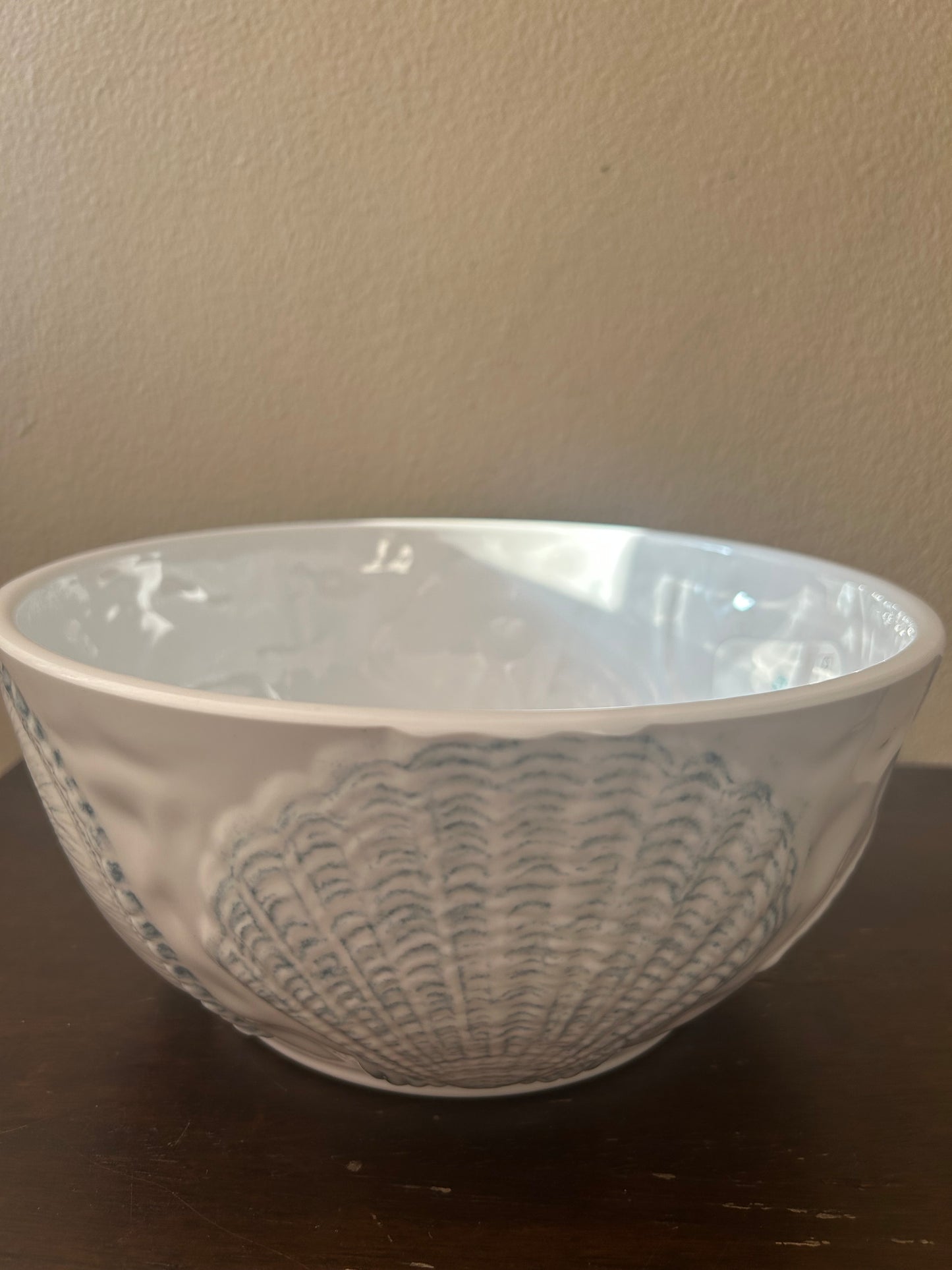 Sigrid Olsen Melamine Bowl Starfish Seashell Nautical 9.5” Diam New