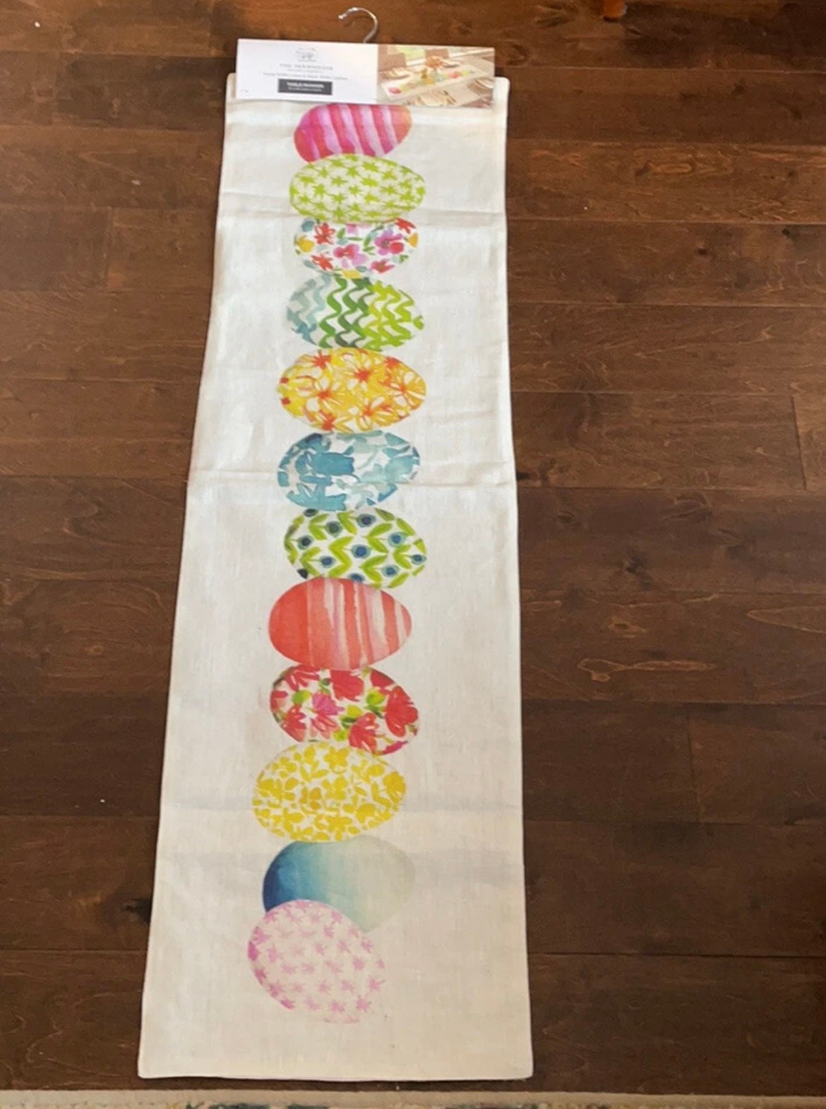 The Farmhouse by Rachel Ashwell Easter Eggs Table Runner Spring Linen 14”x48”