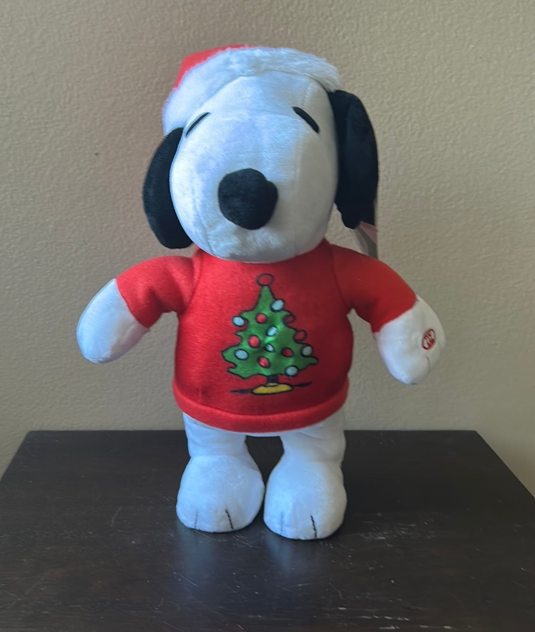 Snoopy Santa Hat peanuts Light Up Animated Plush New Christmas Gift