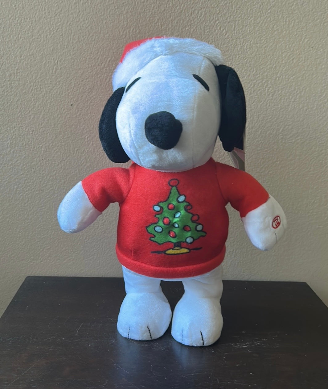 Snoopy Santa Hat peanuts Light Up Animated Plush New Christmas Gift