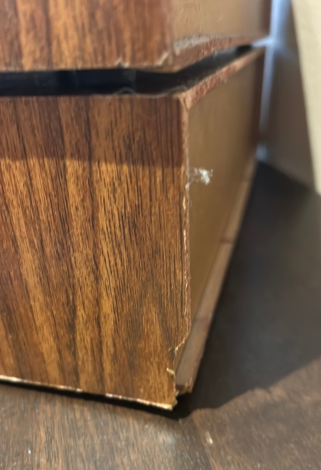 Set Of 2 Vintage 3 Drawer Audio Cassette Tape Holder Wood Grain 80s 96 Slots