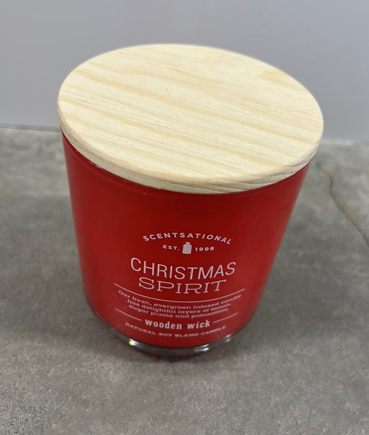 Scentsational Christmas Spirit Candle Glass Jar 11 Oz New WoodWick Holiday
