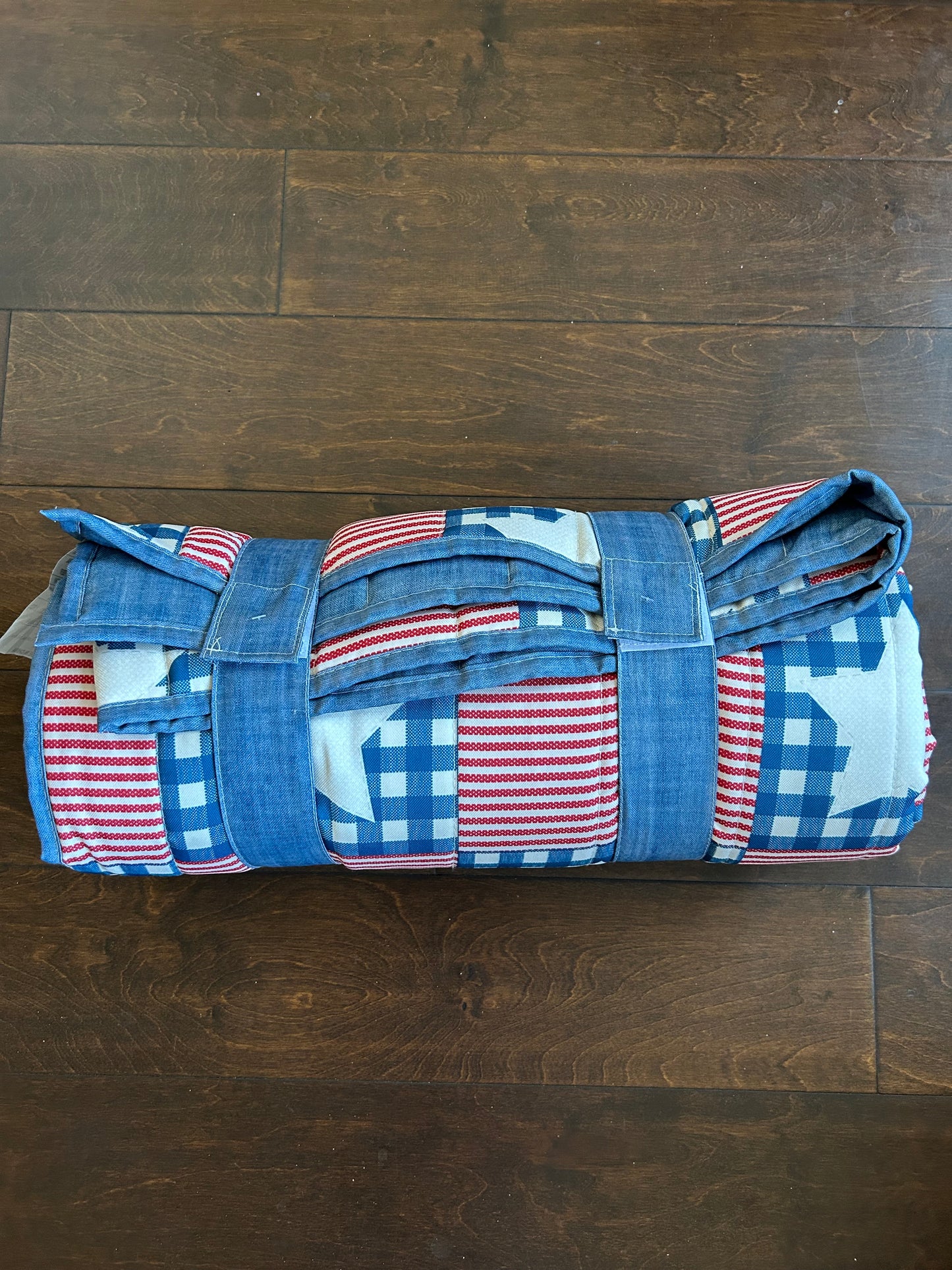 Martha Stewart Coastal Picnic Blanket Reversible Outdoor Americana 60x70"
