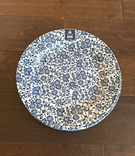 Royal Wessex Queens 4 Made in England Victorian Calico Blue Dinner  Plates 10”