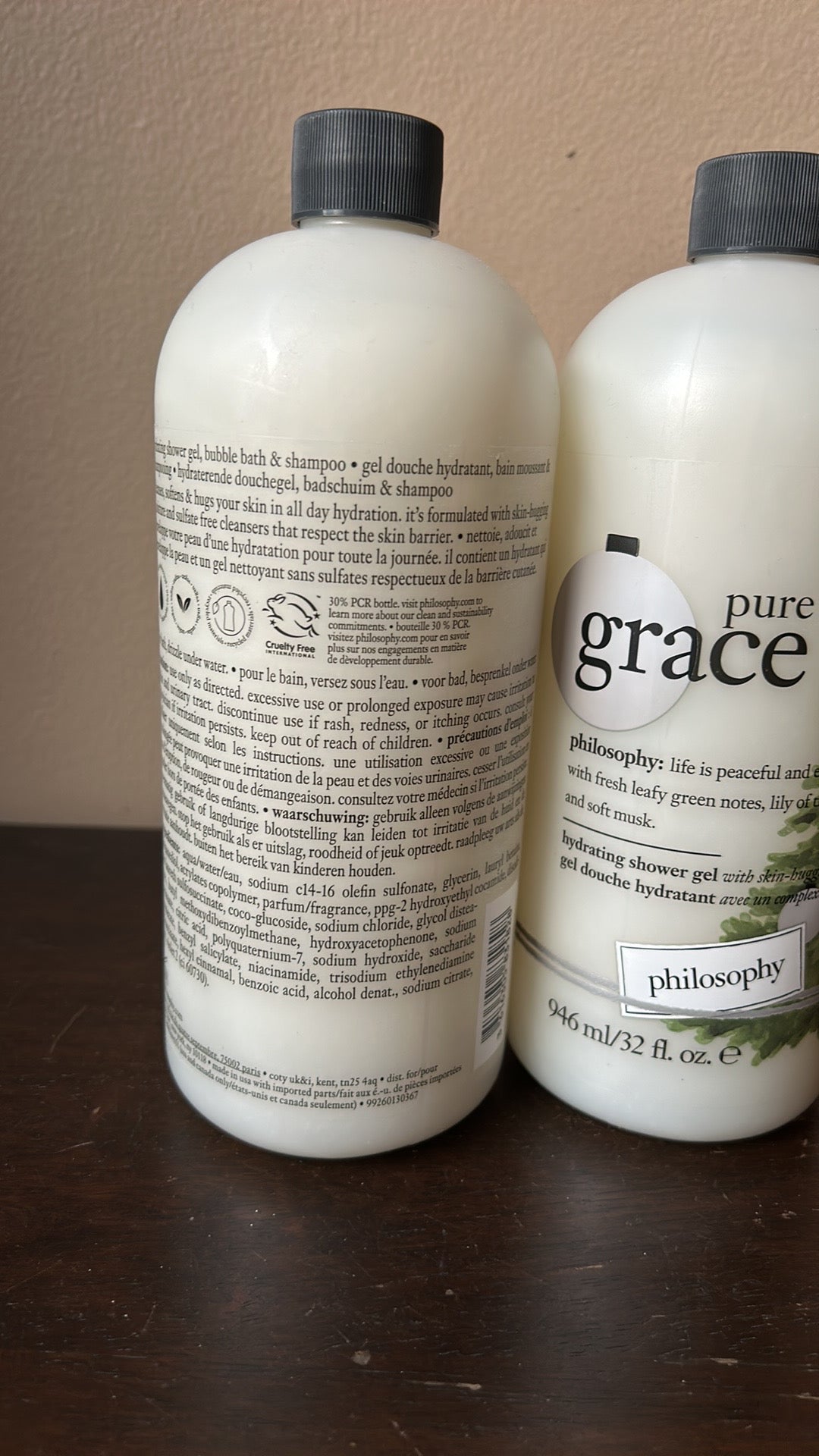 philosophy Pure Grace shower Bath Hydrating Shower gel 32 oz New