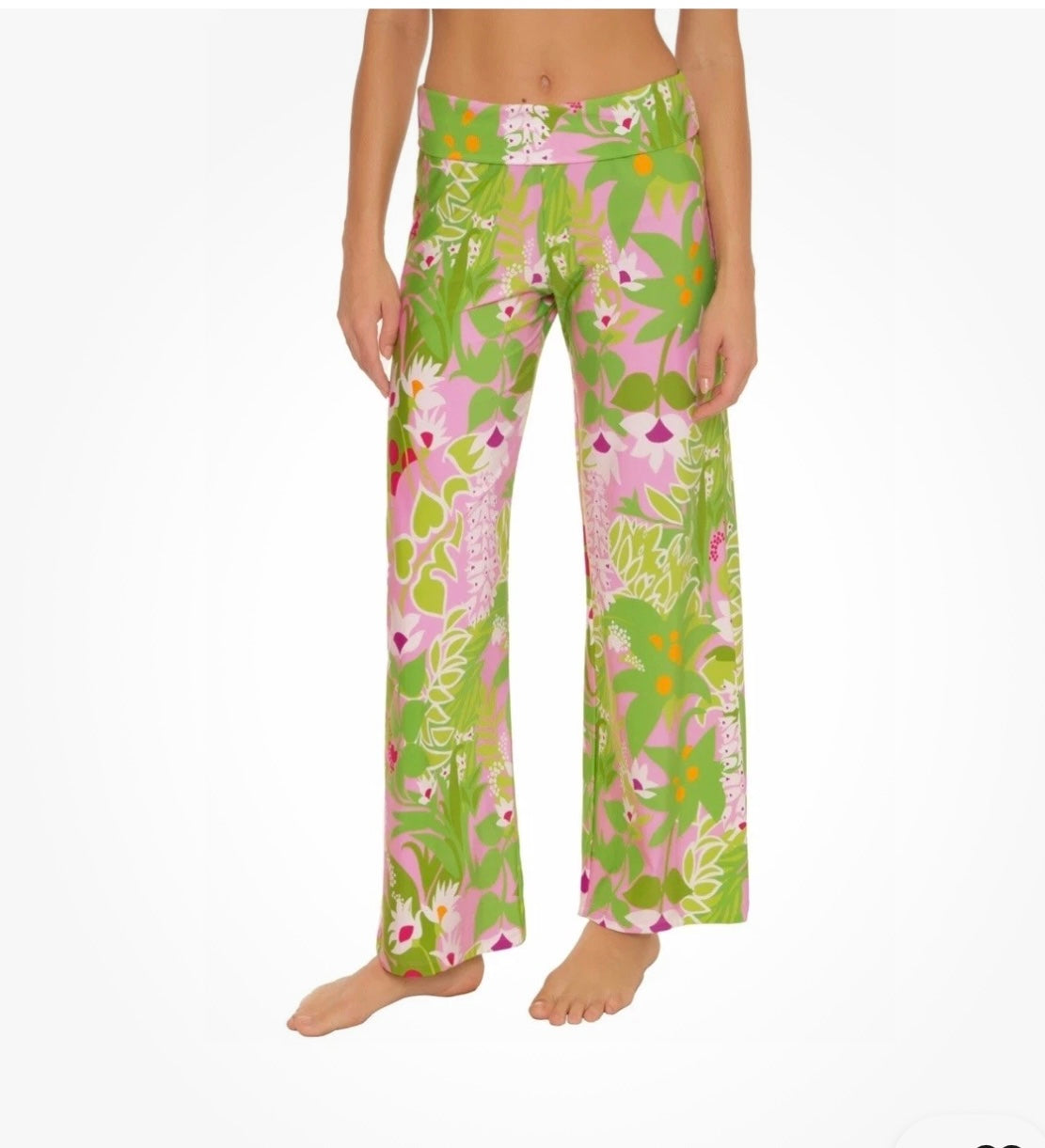 TRINA TURK LA PALMA PANTS Swim Cover Up Beach Sz L New